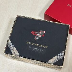 Authentic Burberry Black and Plaid Scarf Handkerchief Wrap